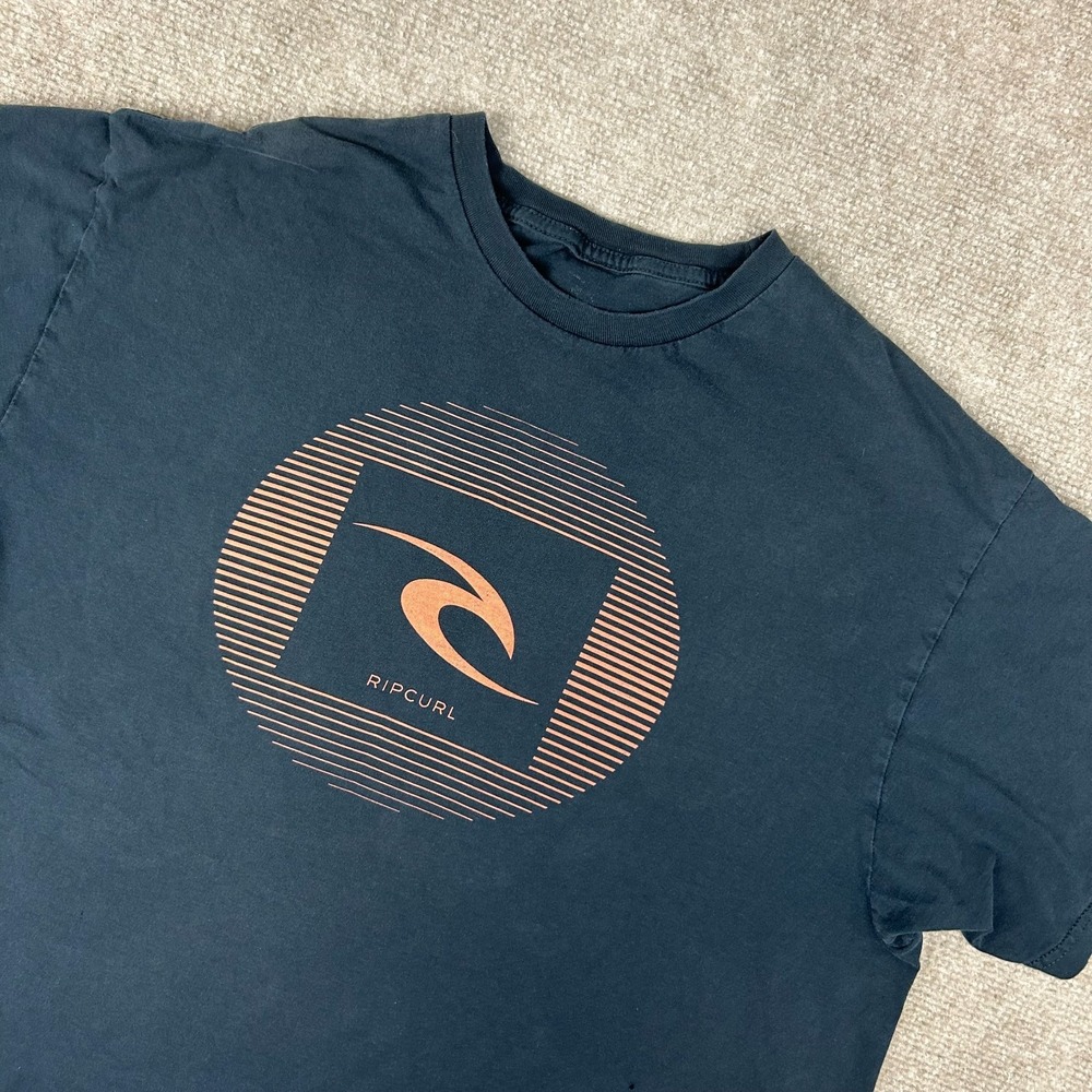 Rip Curl Surf T-Shirt Mens XL Gray Standard Fit Short Sleeve Chest Graphic Logo